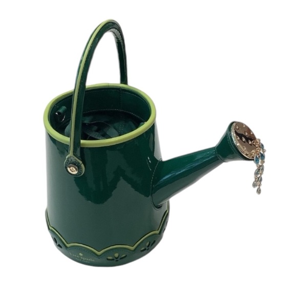 ♠️kate spade Harvest Time Watering Can Patent Fabric Crossbody, Green Multi NWT - Picture 7 of 16